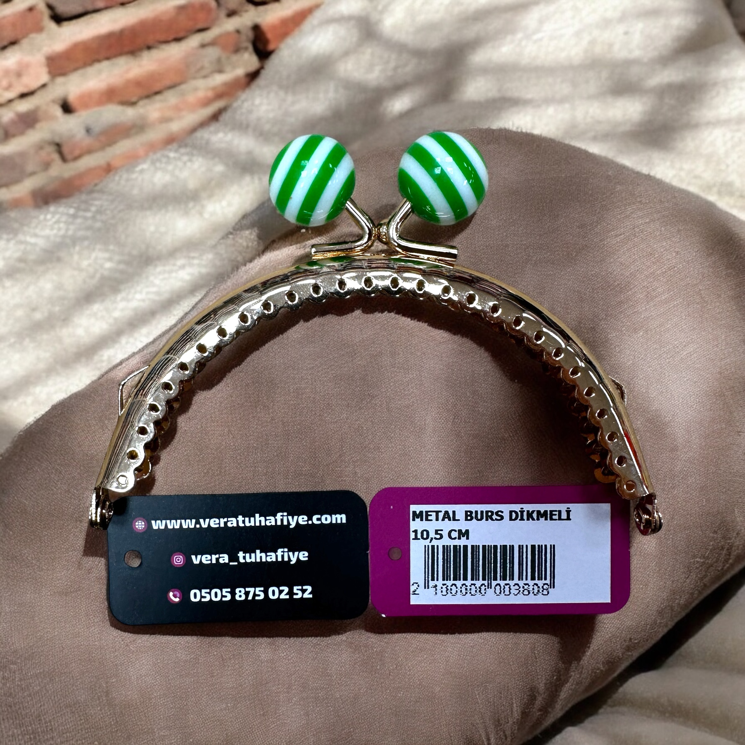 10.5 CM DİKMELİ BURS BONCUKLU